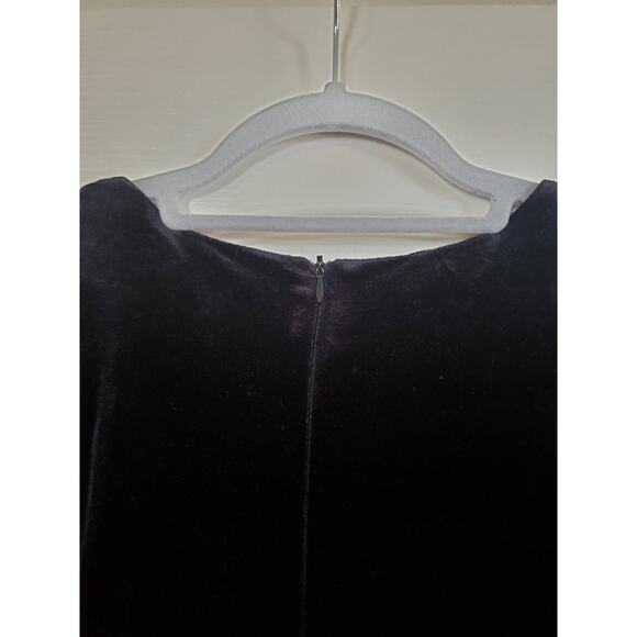 Eloquii Velvet Black Stretch Comfy Puff Sleeve Wide Leg Jumpsuit, Plus Size 24 - Picture 11 of 13